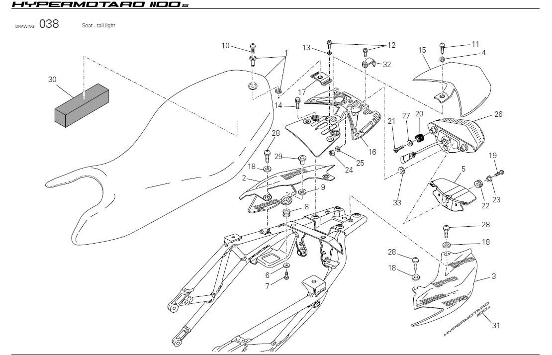 1Seat - tail lighthttps://images.simplepart.com/images/parts/ducati/fullsize/HYM1100S_USA_2009088.jpg