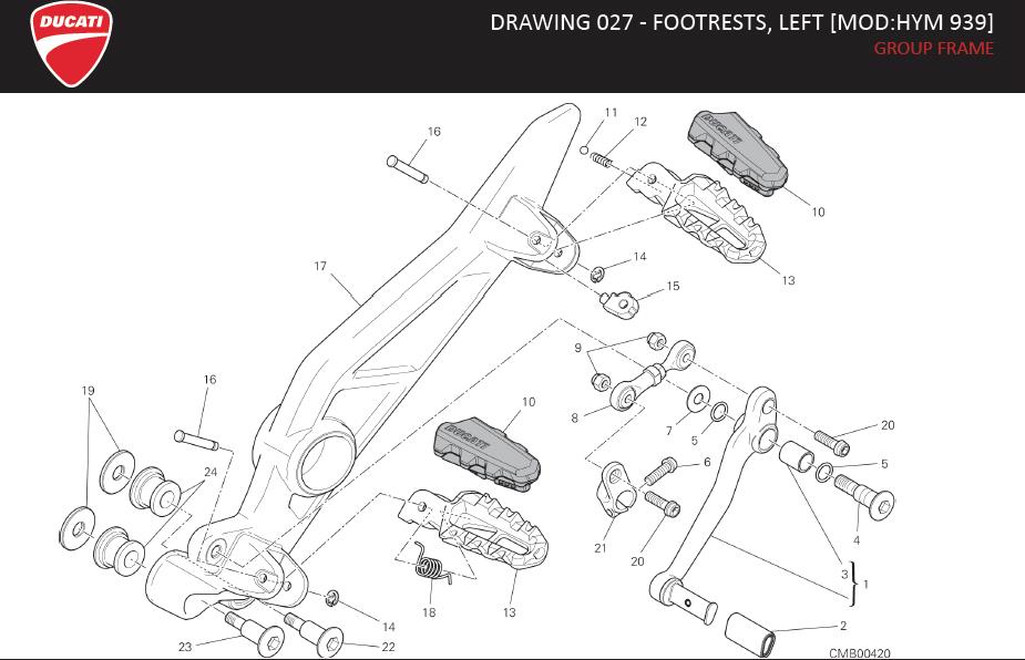 17DRAWING 027 - FOOTRESTS, LEFT [MOD:HYM 939]; GROUP FRAMEhttps://images.simplepart.com/images/parts/ducati/fullsize/HYM939_MY16USA100.jpg