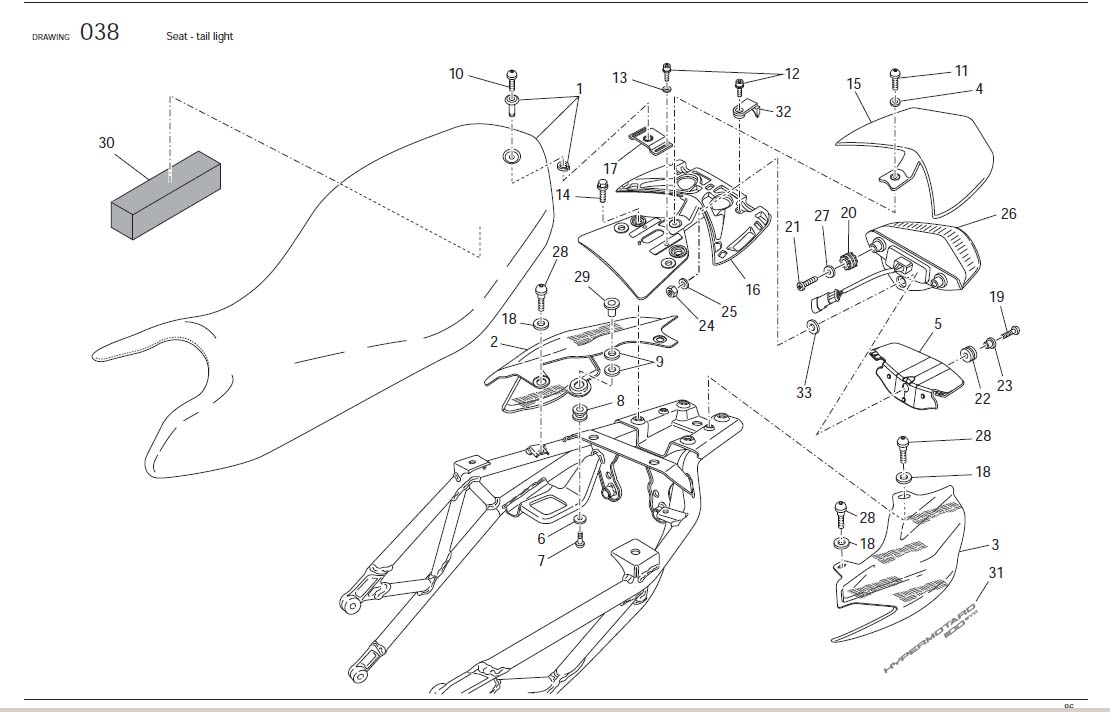 21Seat - tail lighthttps://images.simplepart.com/images/parts/ducati/fullsize/HYM_1100_EVO_USA_2012088.jpg