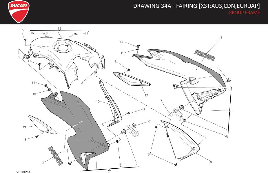 21DRAWING 34A - FAIRING [XST:AUS,CDN,EUR,JAP]; GROUP FRAMEhttps://images.simplepart.com/images/parts/ducati/fullsize/HYM_HYPERSTRADA_MY13_USA_EN122.jpg