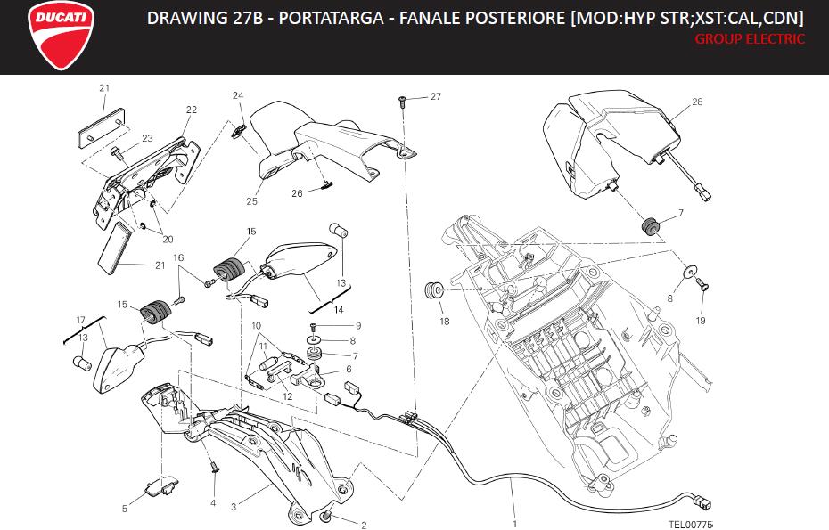 11DRAWING 27B - PORTATARGA - FANALE POSTERIORE [MOD:HYP STR;XST:CAL,CDN]; GROUP ELECTRIChttps://images.simplepart.com/images/parts/ducati/fullsize/HYM_HYPERSTRADA_MY13_USA_EN_2013014.jpg