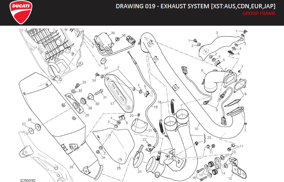 23DRAWING 019 - EXHAUST SYSTEM [XST:AUS,CDN,EUR,JAP]; GROUP FRAMEhttps://images.simplepart.com/images/parts/ducati/fullsize/HYM_HYPERSTRADA_MY13_USA_EN_2013070.jpg