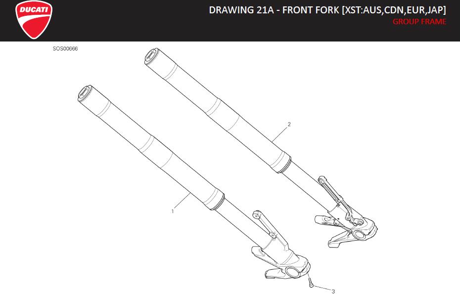 2DRAWING 21A - FRONT FORK [XST:AUS,CDN,EUR,JAP]; GROUP FRAMEhttps://images.simplepart.com/images/parts/ducati/fullsize/HYM_HYPERSTRADA_MY13_USA_EN_2013110.jpg