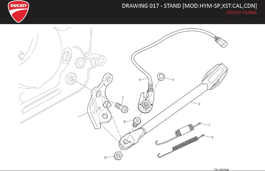 9DRAWING 017 - STAND [MOD:HYM-SP;XST:CAL,CDN]; GROUP FRAMEhttps://images.simplepart.com/images/parts/ducati/fullsize/HYM_SP_MY13_USA_EN068.jpg