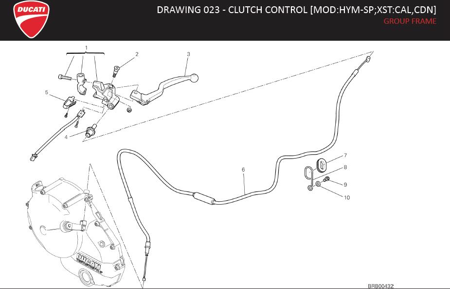 3DRAWING 023 - CLUTCH CONTROL [MOD:HYM-SP;XST:CAL,CDN]; GROUP FRAMEhttps://images.simplepart.com/images/parts/ducati/fullsize/HYM_SP_MY13_USA_EN080.jpg