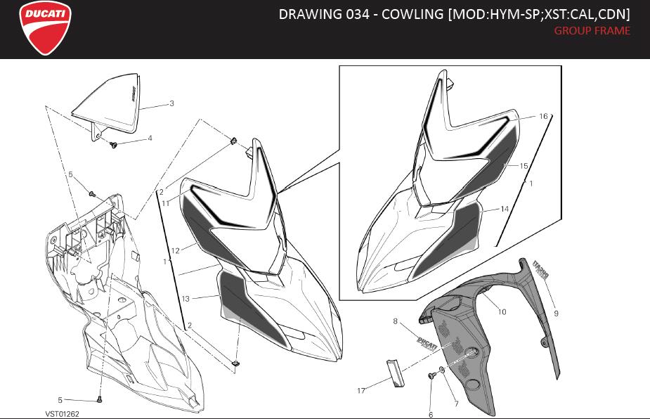 1DRAWING 034 - COWLING [MOD:HYM-SP;XST:CAL,CDN]; GROUP FRAMEhttps://images.simplepart.com/images/parts/ducati/fullsize/HYM_SP_MY13_USA_EN102.jpg