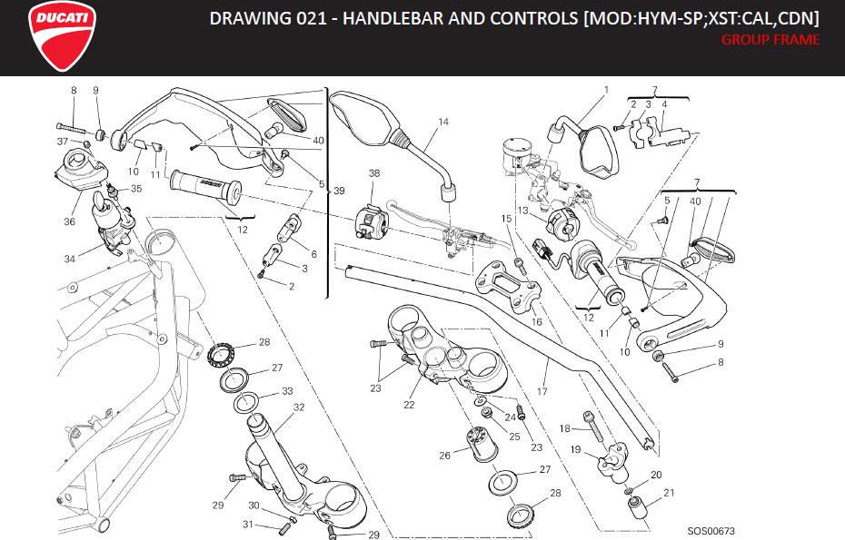 37DRAWING 021 - HANDLEBAR AND CONTROLS [MOD:HYM-SP;XST:CAL,CDN]; GROUP FRAMEhttps://images.simplepart.com/images/parts/ducati/fullsize/HYM_SP_MY13_USA_EN_2013076.jpg