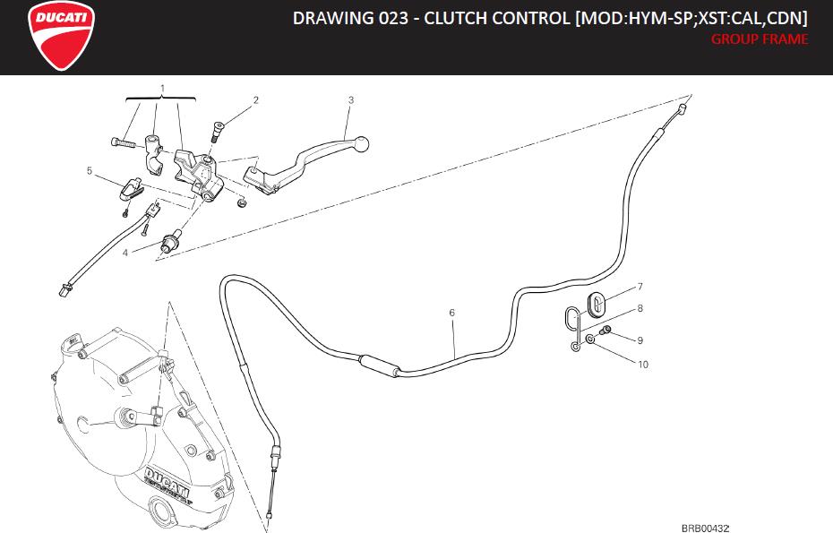 3DRAWING 023 - CLUTCH CONTROL [MOD:HYM-SP;XST:CAL,CDN]; GROUP FRAMEhttps://images.simplepart.com/images/parts/ducati/fullsize/HYM_SP_MY13_USA_EN_2013080.jpg