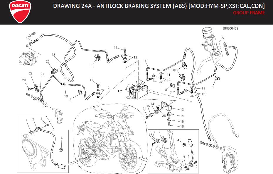 7DRAWING 24A - ANTILOCK BRAKING SYSTEM (ABS) [MOD:HYM-SP;XST:CAL,CDN]; GROUP FRAMEhttps://images.simplepart.com/images/parts/ducati/fullsize/HYM_SP_MY13_USA_EN_2013108.jpg