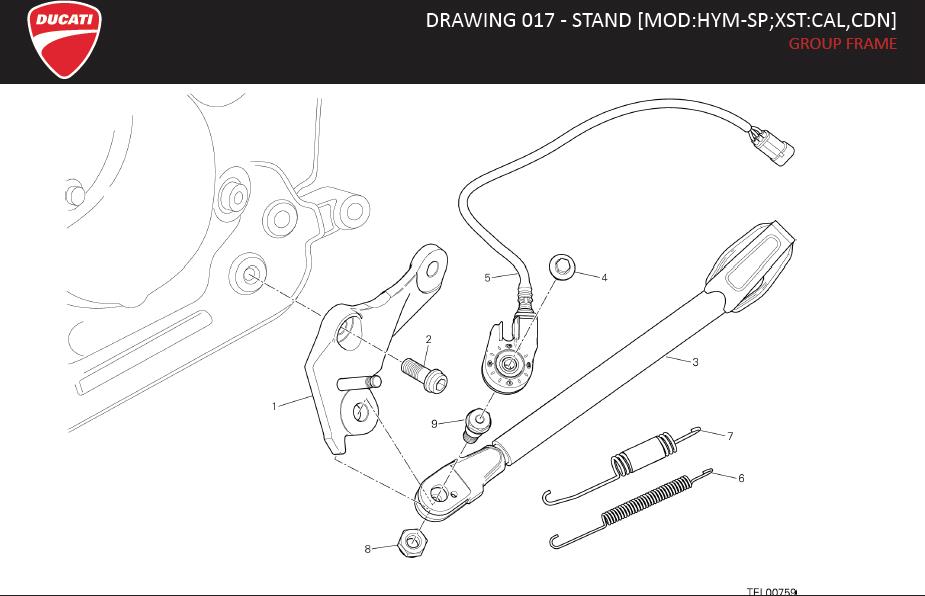 1DRAWING 017 - STAND [MOD:HYM-SP;XST:CAL,CDN]; GROUP FRAMEhttps://images.simplepart.com/images/parts/ducati/fullsize/HYM_SP_USA_MY15_EN072.jpg