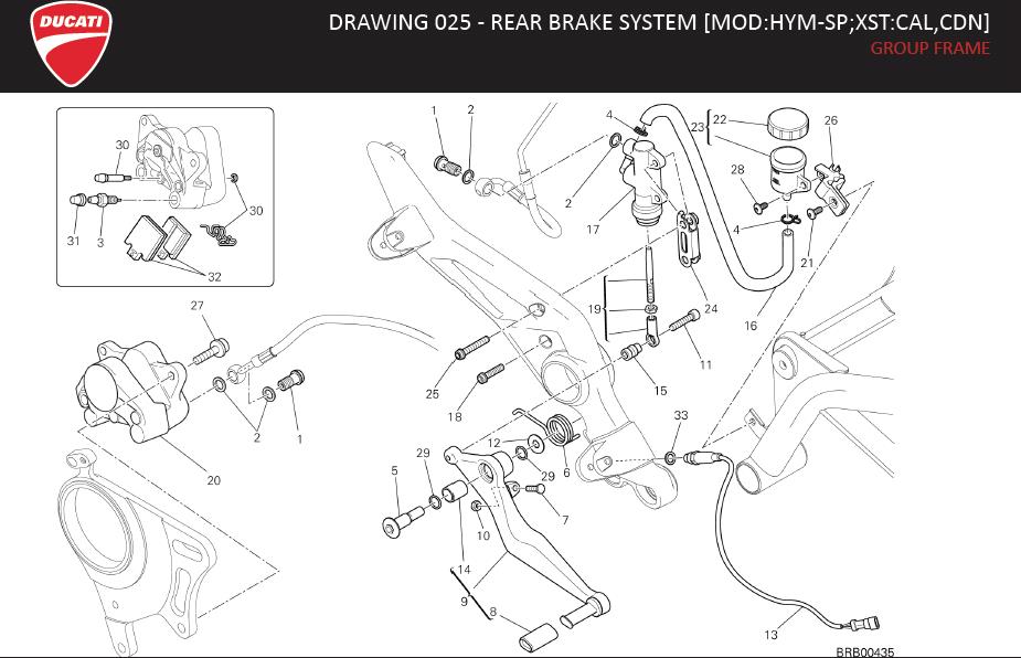 19DRAWING 025 - REAR BRAKE SYSTEM [MOD:HYM-SP;XST:CAL,CDN]; GROUP FRAMEhttps://images.simplepart.com/images/parts/ducati/fullsize/HYM_SP_USA_MY15_EN088.jpg