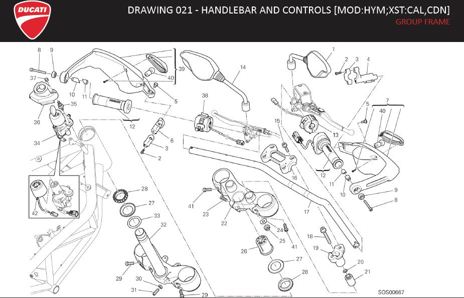 2DRAWING 021 - HANDLEBAR AND CONTROLS [MOD:HYM;XST:CAL,CDN]; GROUP FRAMEhttps://images.simplepart.com/images/parts/ducati/fullsize/HYPERMOTARD_USA_EN_MY14076.jpg