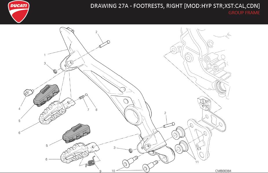 1DRAWING 27A - FOOTRESTS, RIGHT [MOD:HYP STR;XST:CAL,CDN]; GROUP FRAMEhttps://images.simplepart.com/images/parts/ducati/fullsize/HYPERSTRADA_USA_EN_MY14118.jpg