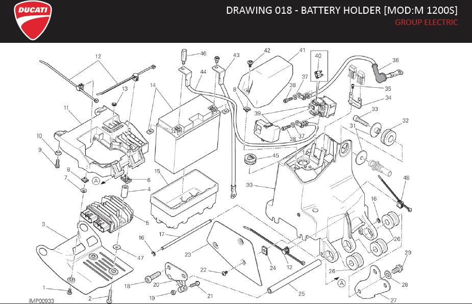 46DRAWING 018 - BATTERY HOLDER [MOD:M 1200S]; GROUP ELECTRIChttps://images.simplepart.com/images/parts/ducati/fullsize/M1200_S_USA_MY15_EN010.jpg