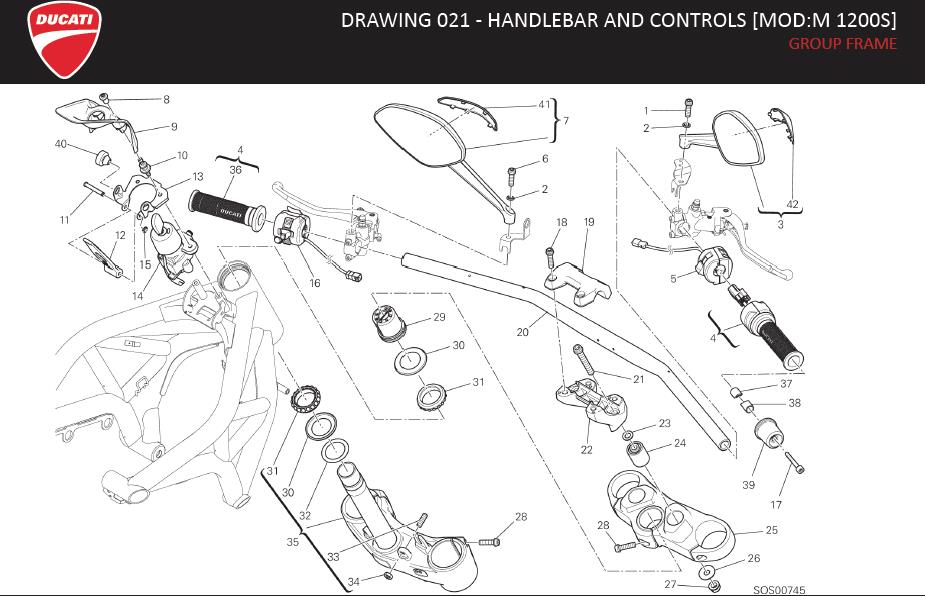 3DRAWING 021 - HANDLEBAR AND CONTROLS [MOD:M 1200S]; GROUP FRAMEhttps://images.simplepart.com/images/parts/ducati/fullsize/M1200_S_USA_MY15_EN082.jpg