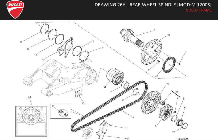 17DRAWING 26A - REAR WHEEL SPINDLE [MOD:M 1200S]; GROUP FRAMEhttps://images.simplepart.com/images/parts/ducati/fullsize/M1200_S_USA_MY15_EN124.jpg