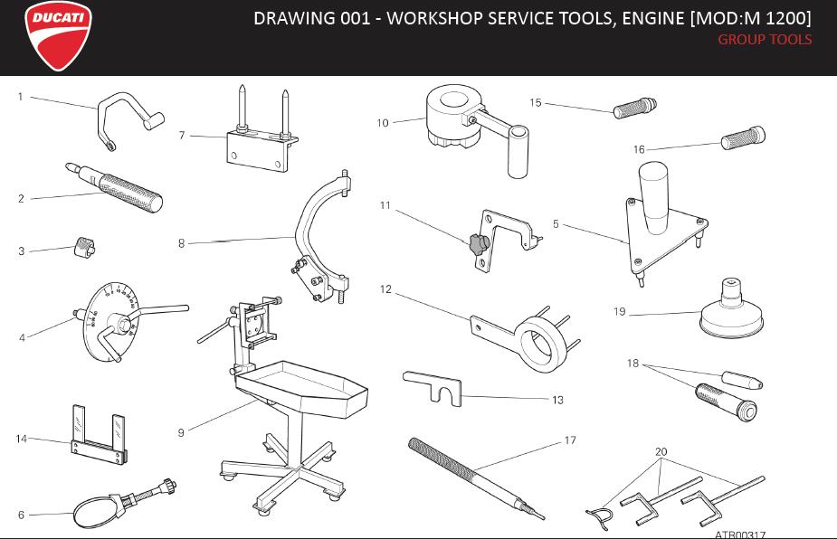 4DRAWING 001 - WORKSHOP SERVICE TOOLS, ENGINE [MOD:M 1200]; GROUP TOOLShttps://images.simplepart.com/images/parts/ducati/fullsize/M1200_USA_MY15_EN066.jpg