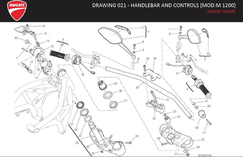 39DRAWING 021 - HANDLEBAR AND CONTROLS [MOD:M 1200]; GROUP FRAMEhttps://images.simplepart.com/images/parts/ducati/fullsize/M1200_USA_MY15_EN084.jpg