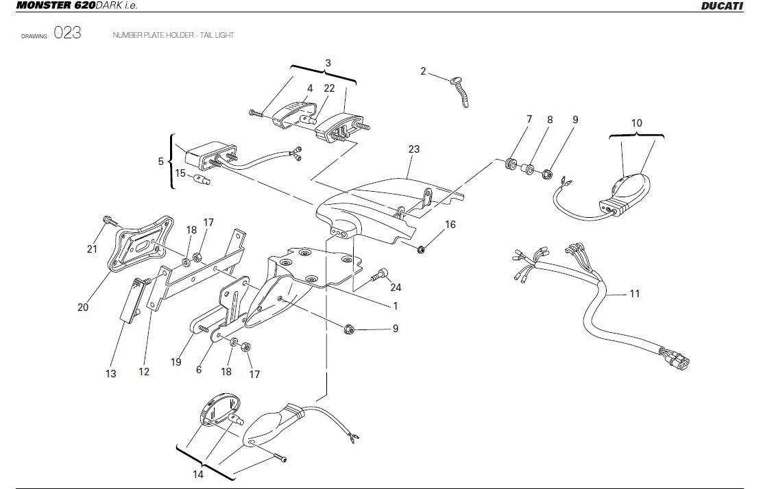 10NUMBER PLATE HOLDER - TAIL LIGHThttps://images.simplepart.com/images/parts/ducati/fullsize/M620DARK_USA_2005058.jpg