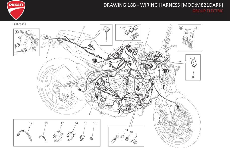 2DRAWING 18B - WIRING HARNESS [MOD:M821DARK]; GROUP ELECTRIChttps://images.simplepart.com/images/parts/ducati/fullsize/M821_DARK_USA_MY15_EN016.jpg