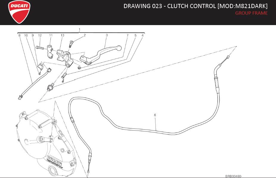 13DRAWING 023 - CLUTCH CONTROL [MOD:M821DARK]; GROUP FRAMEhttps://images.simplepart.com/images/parts/ducati/fullsize/M821_DARK_USA_MY15_EN090.jpg