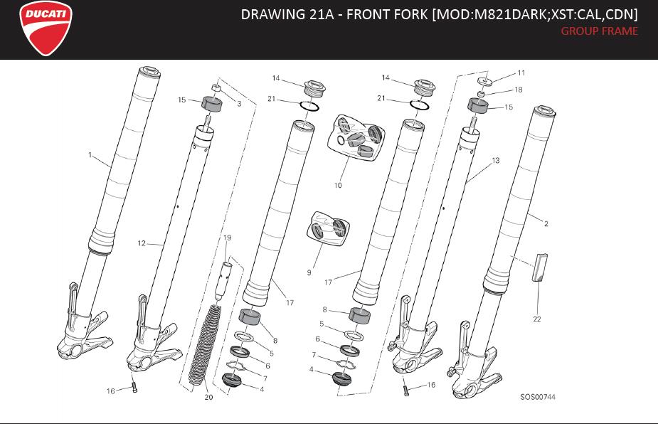 20DRAWING 21A - FRONT FORK [MOD:M821DARK;XST:CAL,CDN]; GROUP FRAMEhttps://images.simplepart.com/images/parts/ducati/fullsize/M821_DARK_USA_MY15_EN120.jpg