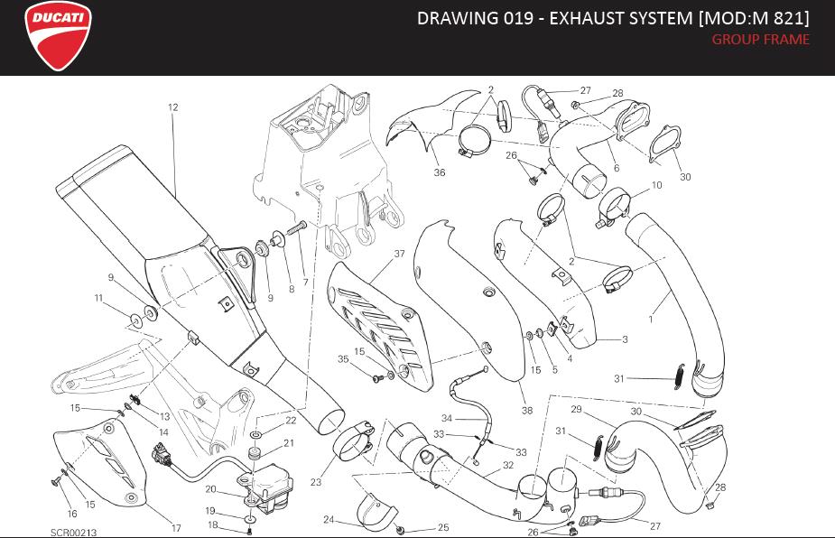 32DRAWING 019 - EXHAUST SYSTEM [MOD:M 821]; GROUP FRAMEhttps://images.simplepart.com/images/parts/ducati/fullsize/M821_USA_MY15_EN080.jpg