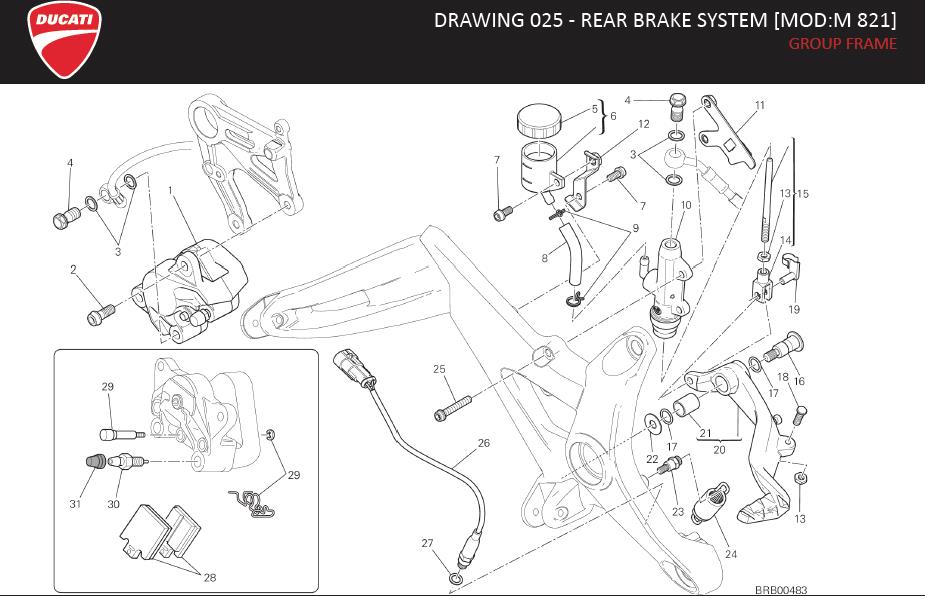 12DRAWING 025 - REAR BRAKE SYSTEM [MOD:M 821]; GROUP FRAMEhttps://images.simplepart.com/images/parts/ducati/fullsize/M821_USA_MY15_EN094.jpg