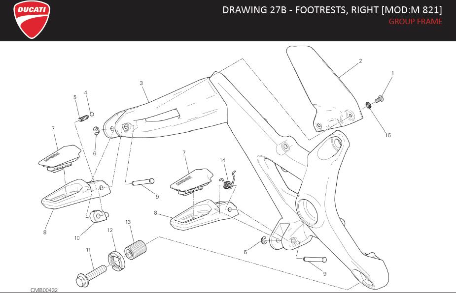 8DRAWING 27B - FOOTRESTS, RIGHT [MOD:M 821]; GROUP FRAMEhttps://images.simplepart.com/images/parts/ducati/fullsize/M821_USA_MY15_EN130.jpg