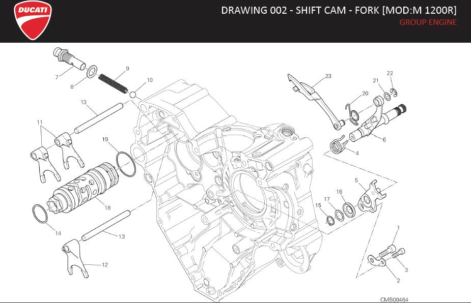 Ducati Monster Control fork. Drawing, engine, [mod - 18020391A | GP ...