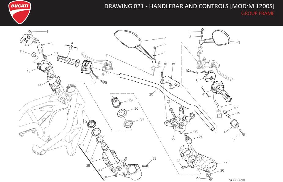 12DRAWING 021 - HANDLEBAR AND CONTROLS [MOD:M 1200S]; GROUP FRAMEhttps://images.simplepart.com/images/parts/ducati/fullsize/MONSTER1200S_EN_US_MY17094.jpg