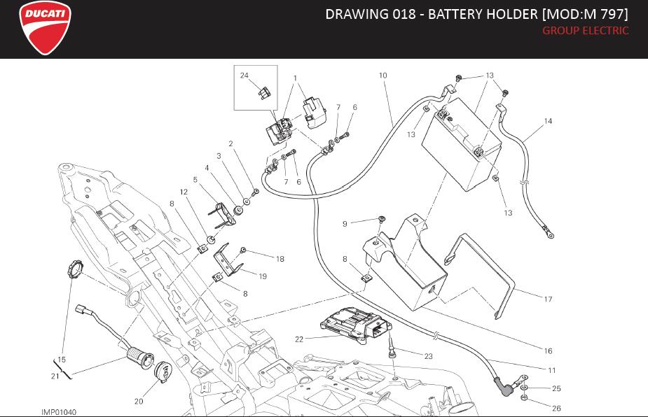 15DRAWING 018 - BATTERY HOLDER [MOD:M 797]; GROUP ELECTRIChttps://images.simplepart.com/images/parts/ducati/fullsize/MONSTER797_EN_US_MY17008.jpg