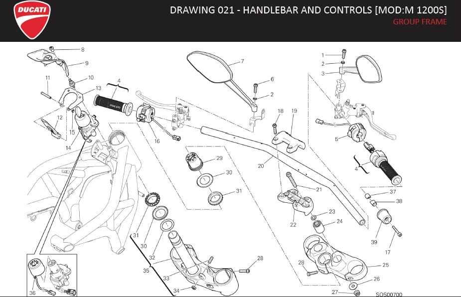 3DRAWING 021 - HANDLEBAR AND CONTROLS [MOD:M 1200S]; GROUP FRAMEhttps://images.simplepart.com/images/parts/ducati/fullsize/MONSTER_1200S_MY14_USA_EN084.jpg