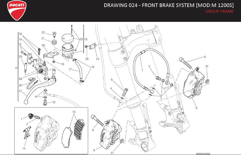 12DRAWING 024 - FRONT BRAKE SYSTEM [MOD:M 1200S]; GROUP FRAMEhttps://images.simplepart.com/images/parts/ducati/fullsize/MONSTER_1200S_MY14_USA_EN092.jpg