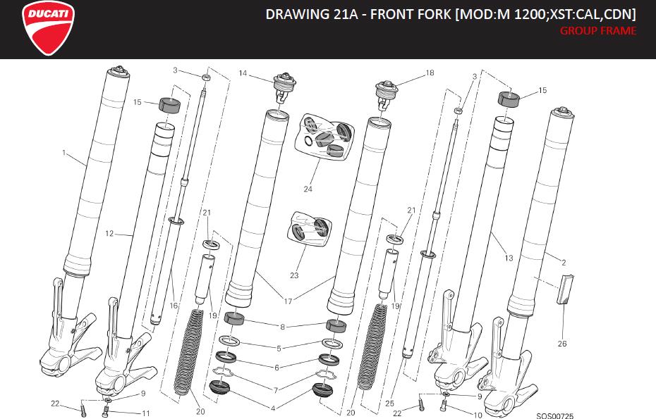 1DRAWING 21A - FRONT FORK [MOD:M 1200;XST:CAL,CDN]; GROUP FRAMEhttps://images.simplepart.com/images/parts/ducati/fullsize/MONSTER_1200_MY14_USA_EN_2014118.jpg