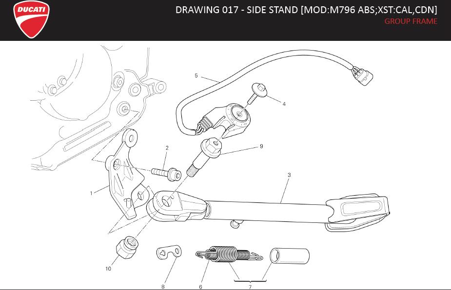 4DRAWING 017 - SIDE STAND [MOD:M796 ABS;XST:CAL,CDN]; GROUP FRAMEhttps://images.simplepart.com/images/parts/ducati/fullsize/MONSTER_796ABS_USA_EN_MY14068.jpg