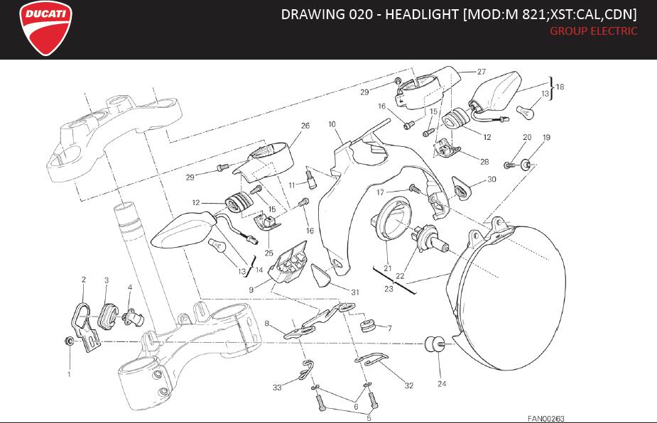 30DRAWING 020 - HEADLIGHT [MOD:M 821;XST:CAL,CDN]; GROUP ELECTRIChttps://images.simplepart.com/images/parts/ducati/fullsize/MONSTER_821_MY2016_USA_EN012.jpg