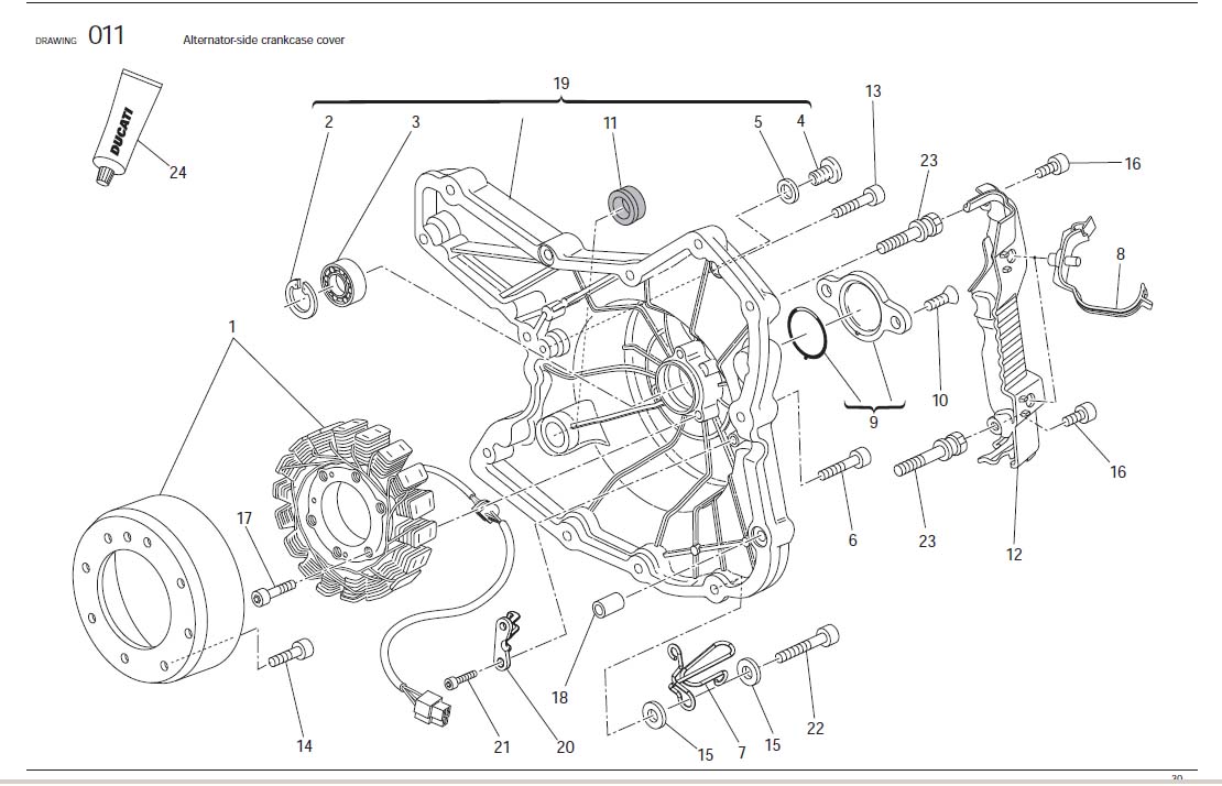 16Alternator-side crankcase coverhttps://images.simplepart.com/images/parts/ducati/fullsize/MO_1100_EVO_ABS_USA_2012032.jpg