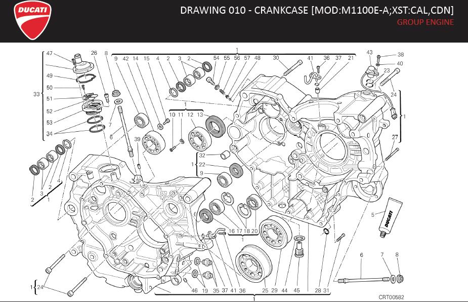 25DRAWING 010 - CRANKCASE [MOD:M1100E-A;XST:CAL,CDN]; GROUP ENGINEhttps://images.simplepart.com/images/parts/ducati/fullsize/MR_1100EVO_ABS_MY13_USA_EN040.jpg