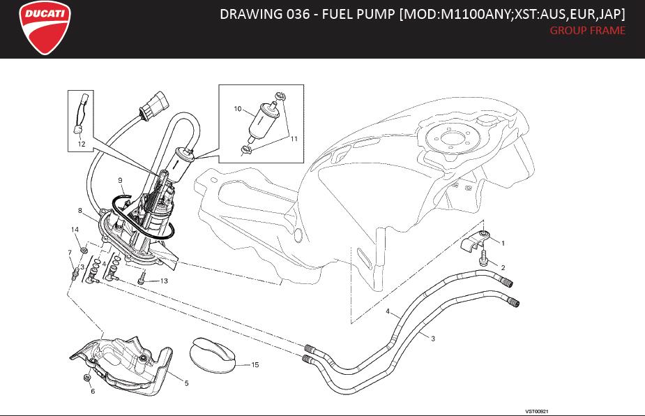 13DRAWING 036 - FUEL PUMP [MOD:M1100ANY;XST:AUS,EUR,JAP]; GROUP FRAMEhttps://images.simplepart.com/images/parts/ducati/fullsize/MR_1100EVO_ABS_MY13_USA_EN116.jpg