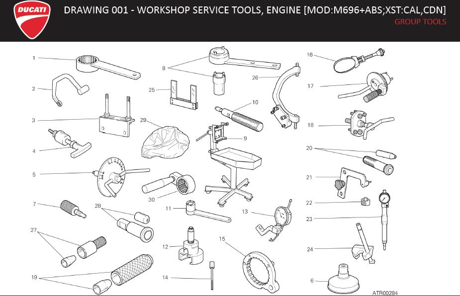 24DRAWING 001 - WORKSHOP SERVICE TOOLS, ENGINE [MOD:M696+ABS;XST:CAL,CDN]; GROUP TOOLShttps://images.simplepart.com/images/parts/ducati/fullsize/MR_696_ABS_MY13_USA_EN062.jpg