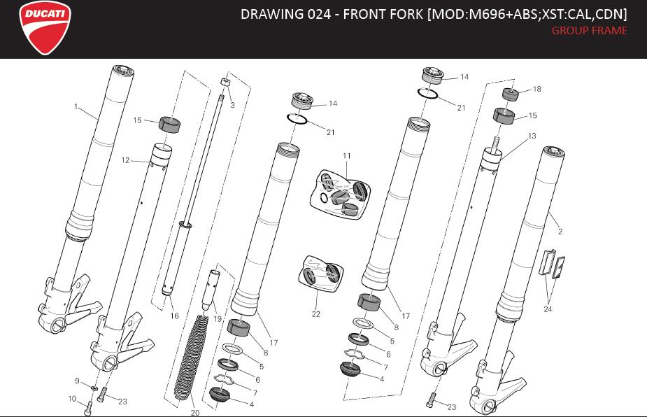 7DRAWING 024 - FRONT FORK [MOD:M696+ABS;XST:CAL,CDN]; GROUP FRAMEhttps://images.simplepart.com/images/parts/ducati/fullsize/MR_696_ABS_MY13_USA_EN074.jpg