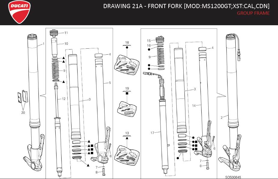 13DRAWING 21A - FRONT FORK [MOD:MS1200GT;XST:CAL,CDN]; GROUP FRAMEhttps://images.simplepart.com/images/parts/ducati/fullsize/MS1200S_GT_MY13_USA_EN120.jpg