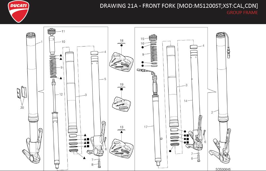 13DRAWING 21A - FRONT FORK [MOD:MS1200ST;XST:CAL,CDN]; GROUP FRAMEhttps://images.simplepart.com/images/parts/ducati/fullsize/MS1200S_TOURING_MY13_USA_EN118.jpg