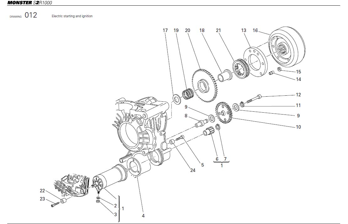 Diagram Electric starting and ignition for your 2003 Ducati Superbike 998 Standard 