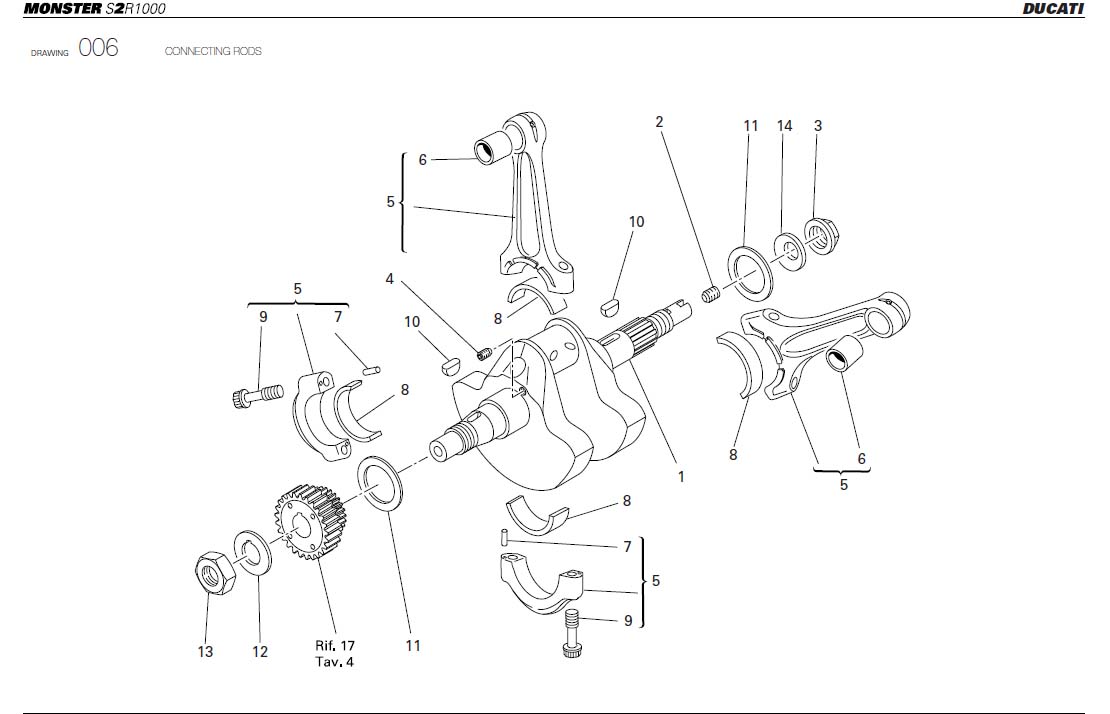 Diagram CONNECTING RODS for your Ducati Monster  