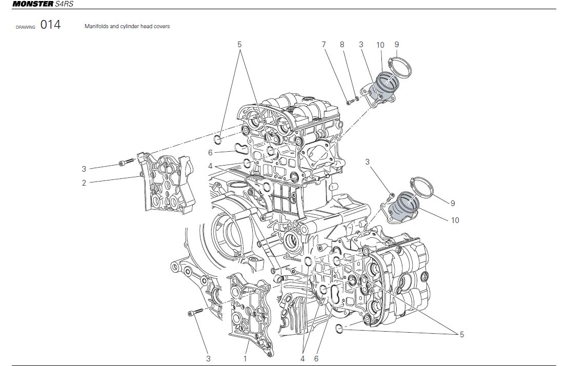 Full size assembly image of Manifolds and cylinder head covers (1/1)
