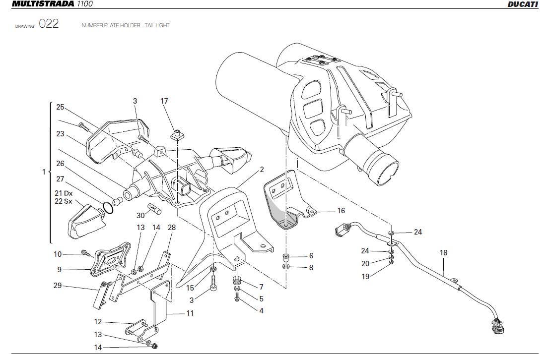 16NUMBER PLATE HOLDER - TAIL LIGHThttps://images.simplepart.com/images/parts/ducati/fullsize/MTS1100_USA_2007056.jpg