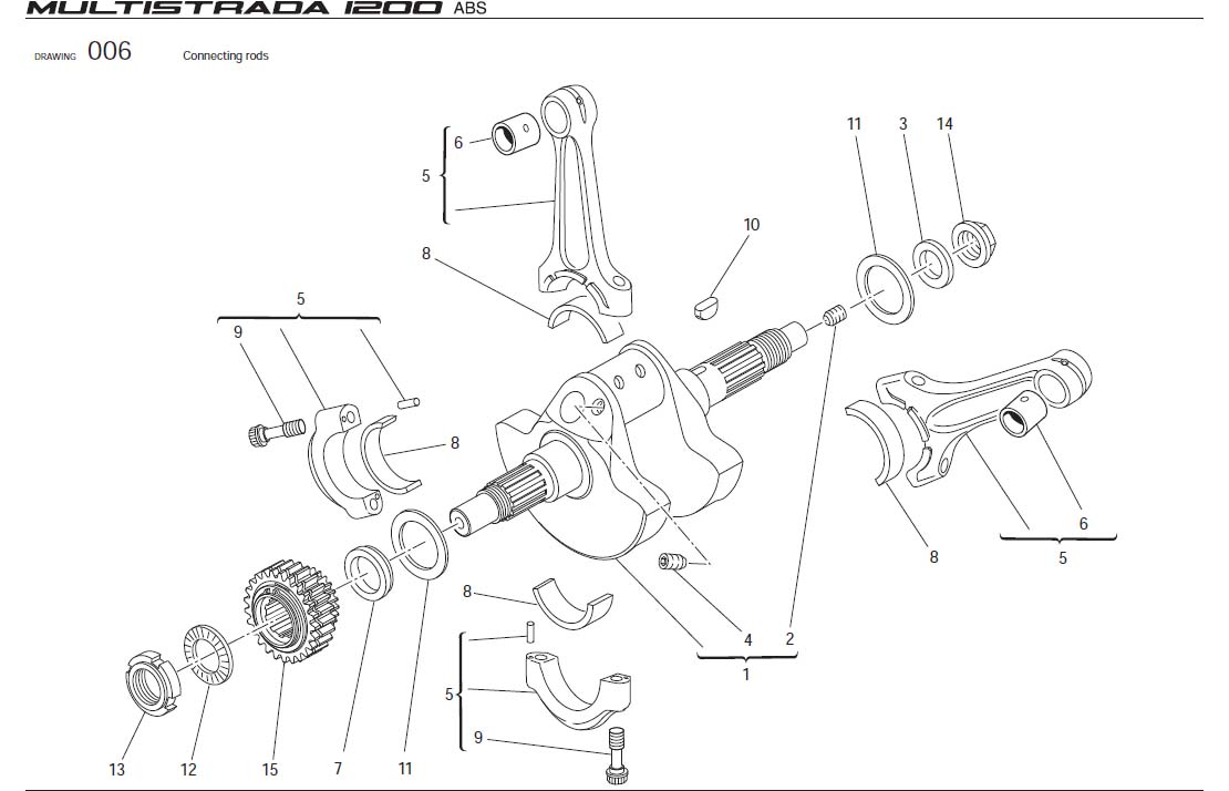 Ducati Multistrada Shim Th. 2, 1. Connecting, Crankshaft - 852.1.104.2e 