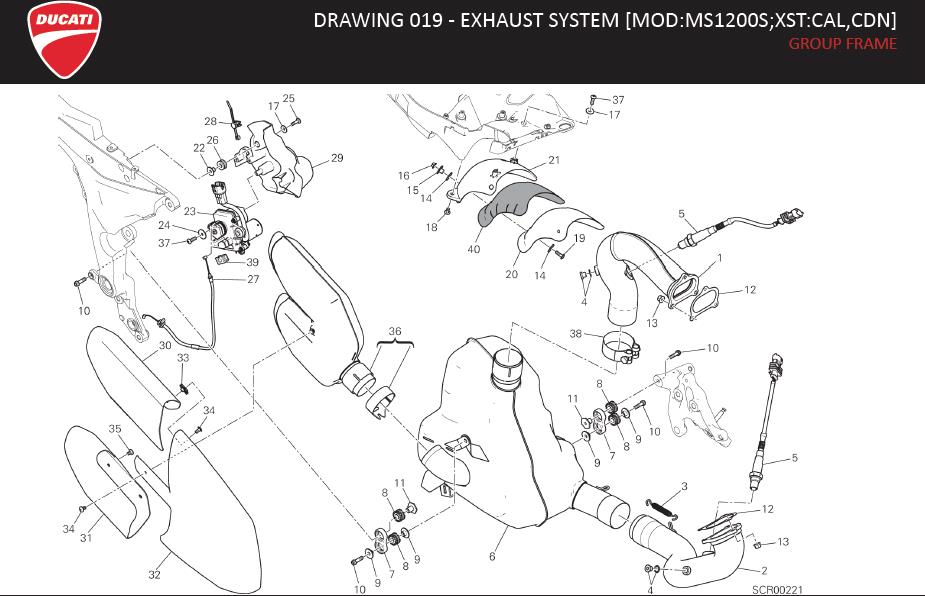 30DRAWING 019 - EXHAUST SYSTEM [MOD:MS1200S;XST:CAL,CDN]; GROUP FRAMEhttps://images.simplepart.com/images/parts/ducati/fullsize/MTS_1200S_MY15_USA_EN078.jpg